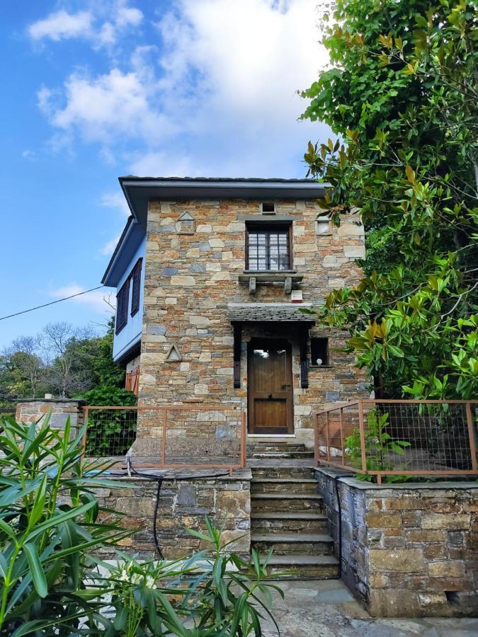 Villa Cozy Blue Stone House With A Great Sea View. Tsagkarada Exterior foto